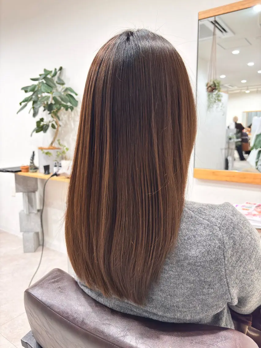 セミロング 髪質改善 トリートメント トリートメント ⚪︎ YUNAのヘアスタイル