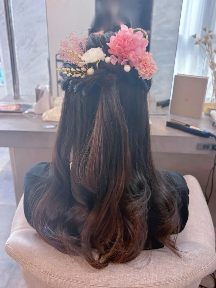 ロング 卒業式のヘアスタイル ヘアセット 🫧Maho【浦和】 艶カラー/ヘアメ🫧のヘアスタイル
