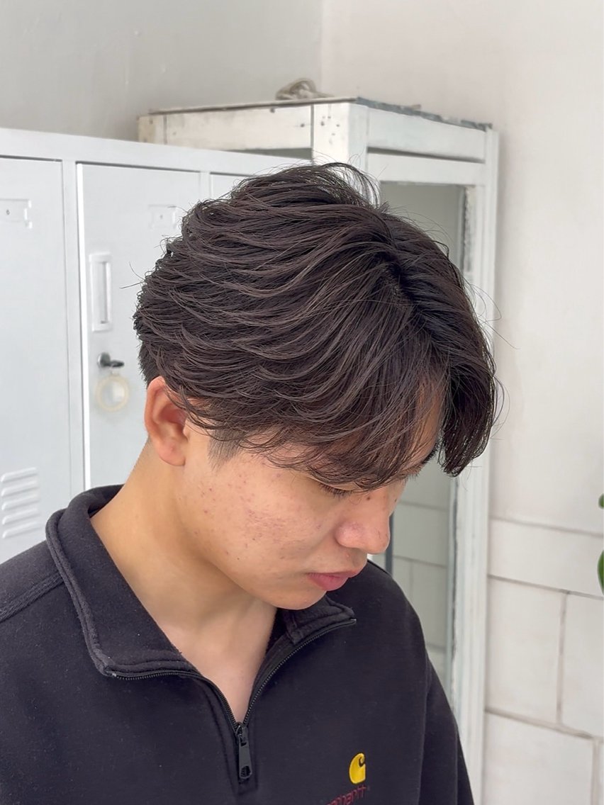 パーマ メンズ カット パーマ 阿部 渓太のヘアスタイル