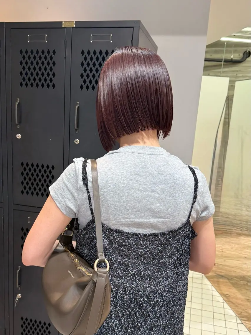 カラー カット ヘアカラー トリートメント 色落ち綺麗透明感カラ /ボブ/ナカツヒカルのヘアスタイル