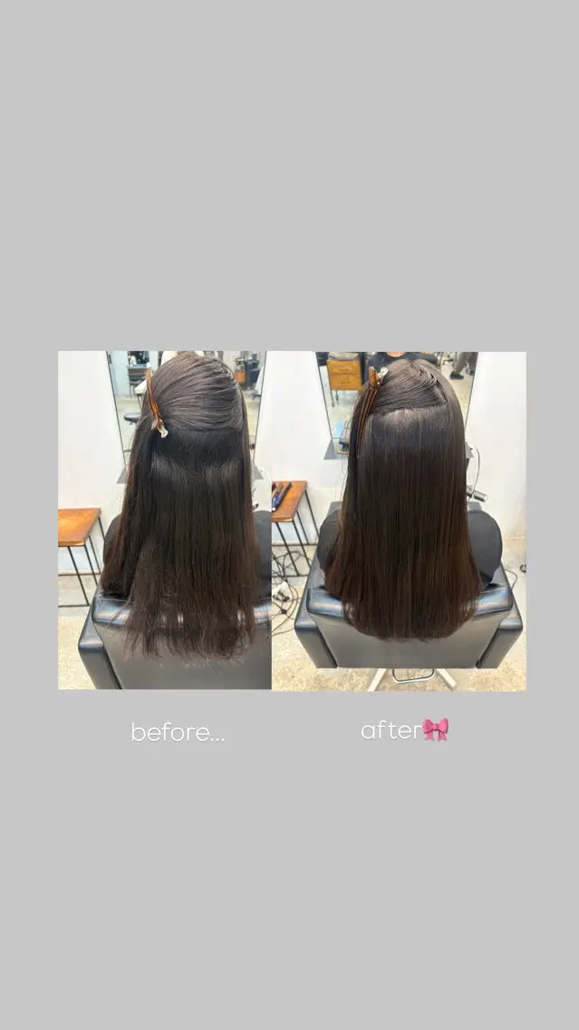 ロング 縮毛矯正 可愛いstyling おしえます♡🌸冬桜のヘアスタイル