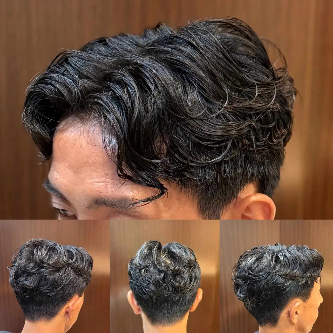 パーマ メンズ カット パーマ 根尾 海咲のヘアスタイル