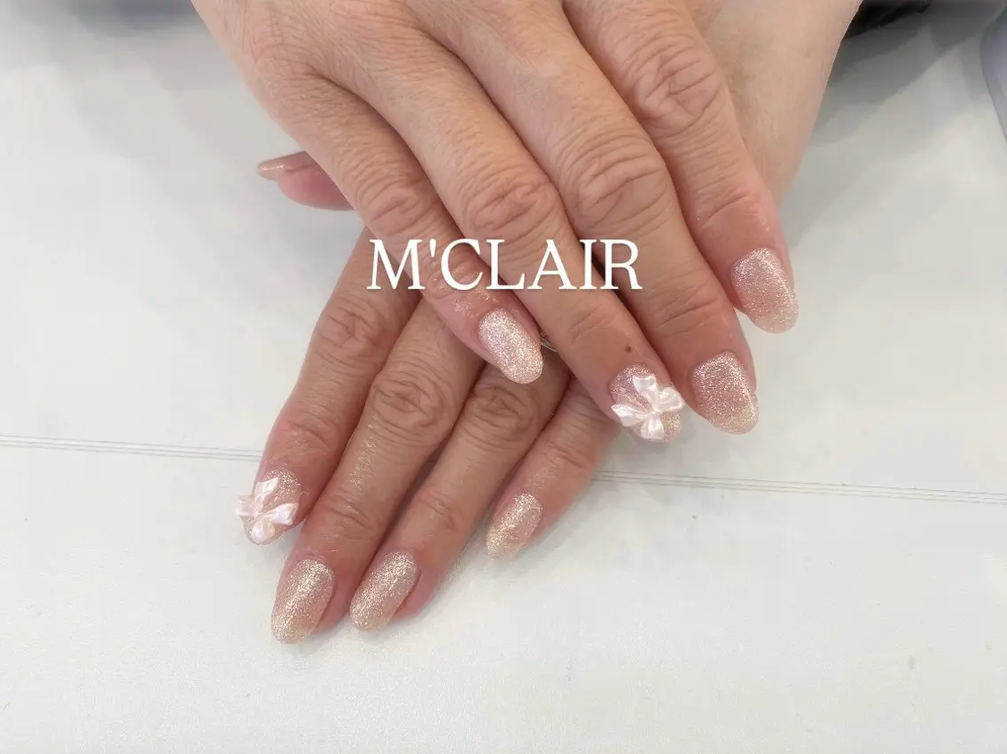 ネイル ラメ(グリッター) ワンカラーネイル M'CLAIR makikoのネイルデザイン