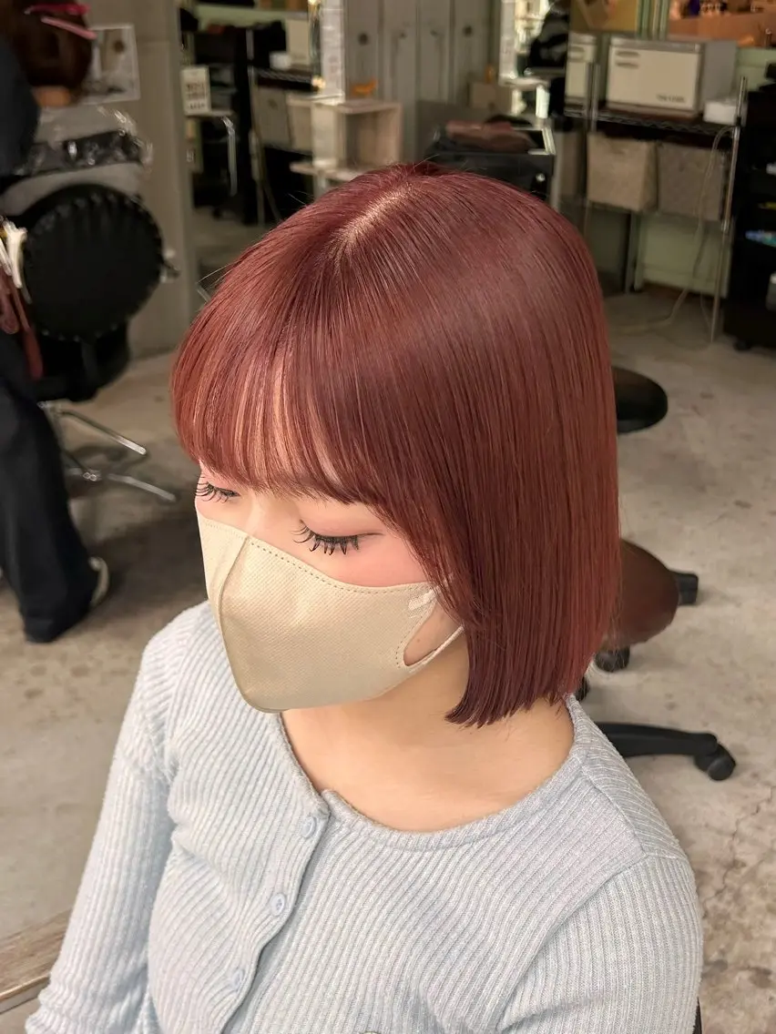 🍒モデル価格🍒リタッチブリーチ＋透明感カラー＋補修TR 【6/9限定9:00/10:00/11:00】の写真