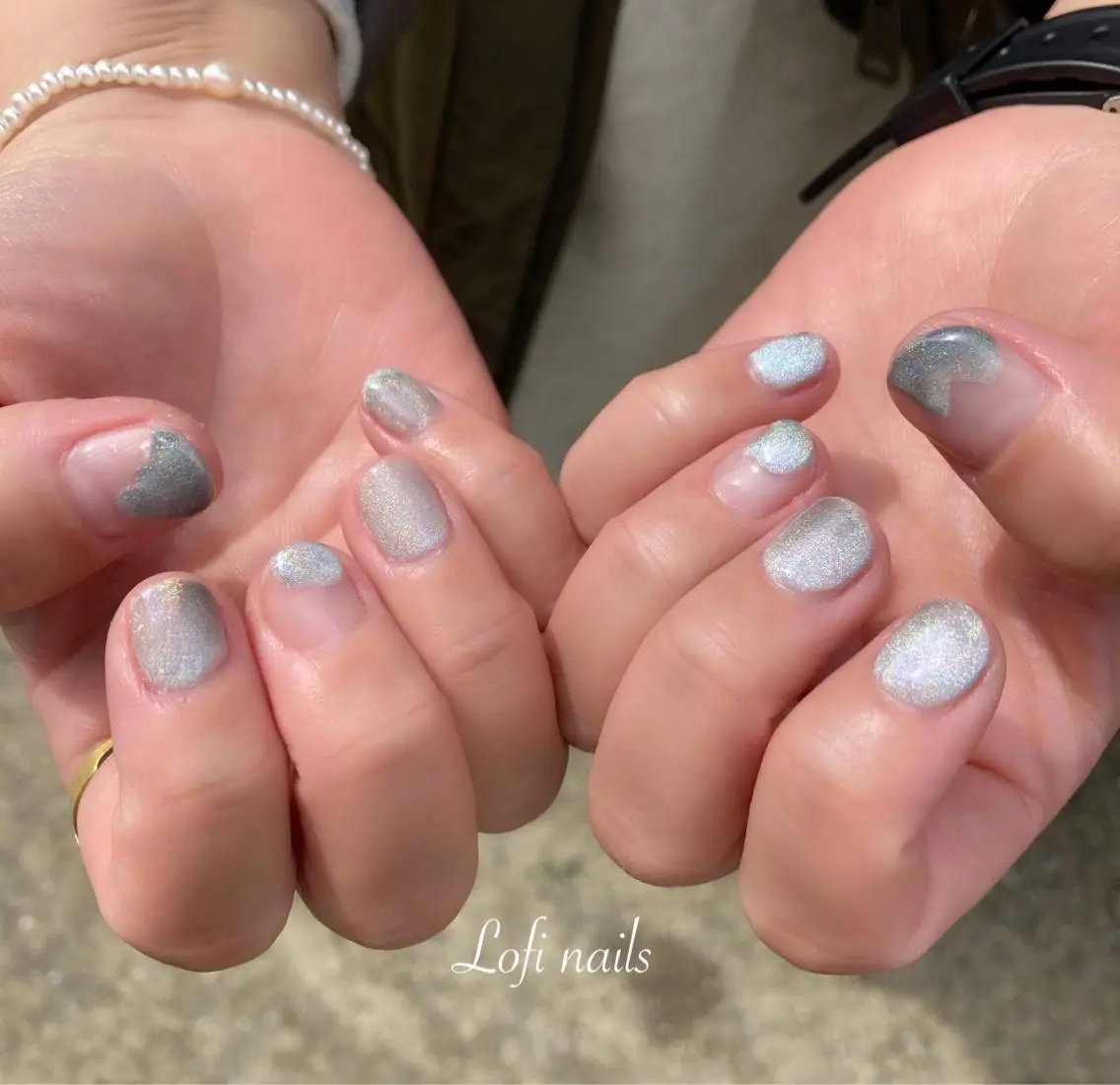 ネイル オーロラネイル マグネットネイル Lofi nails ゆきこのネイルデザイン