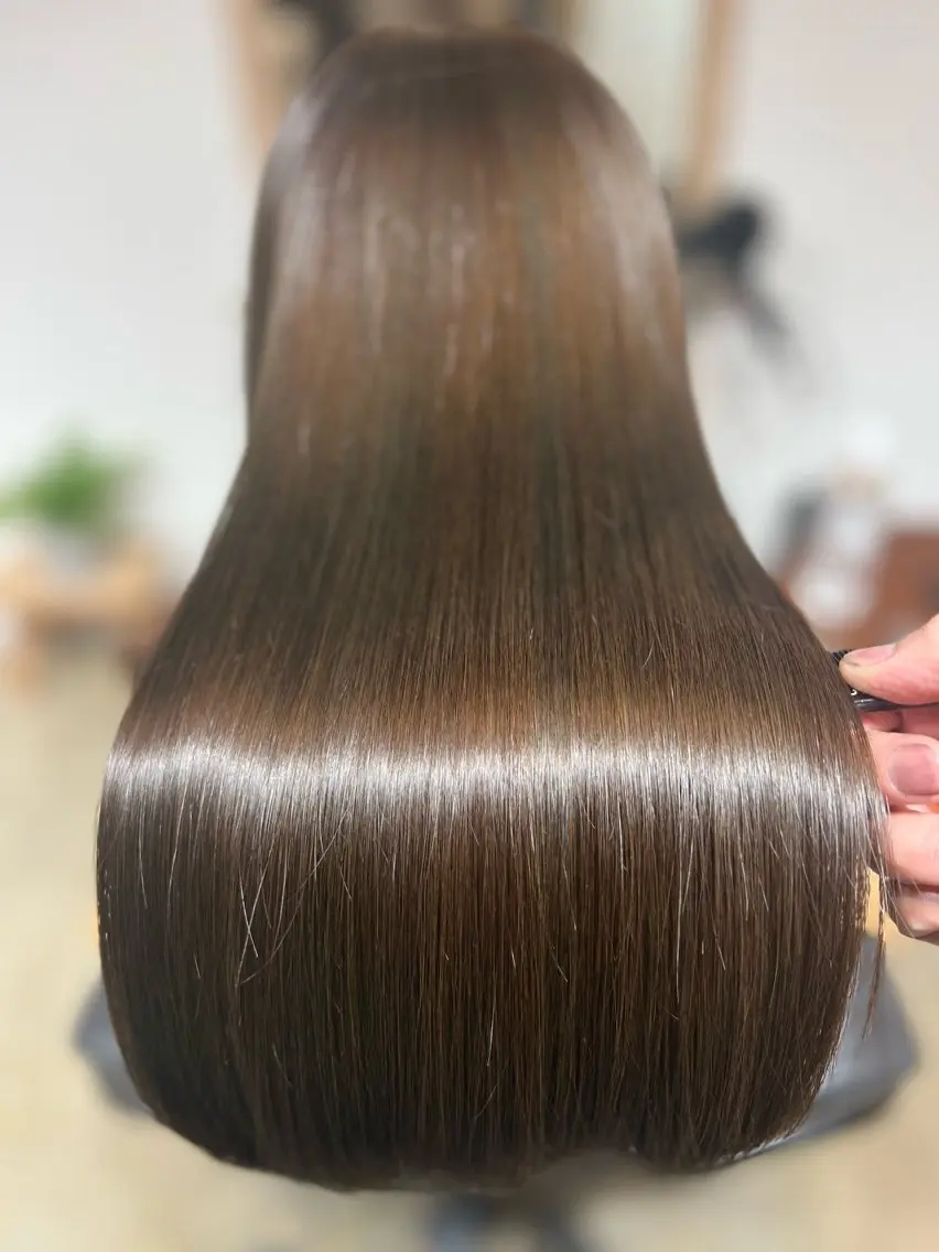 ロング 髪質改善 カット 縮毛矯正 南砂hairmake Feluceのヘアスタイル