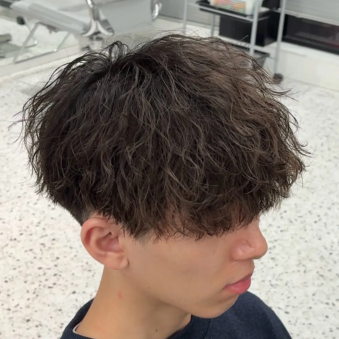 ショート パーマ メンズ カット パーマ 小山内 陸のヘアスタイル