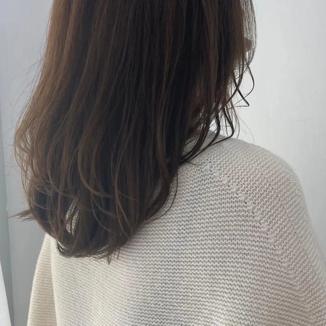 セミロング レイヤーカット カット ヘアカラー レイヤーカット/ 巻ける縮毛矯正のヘアスタイル