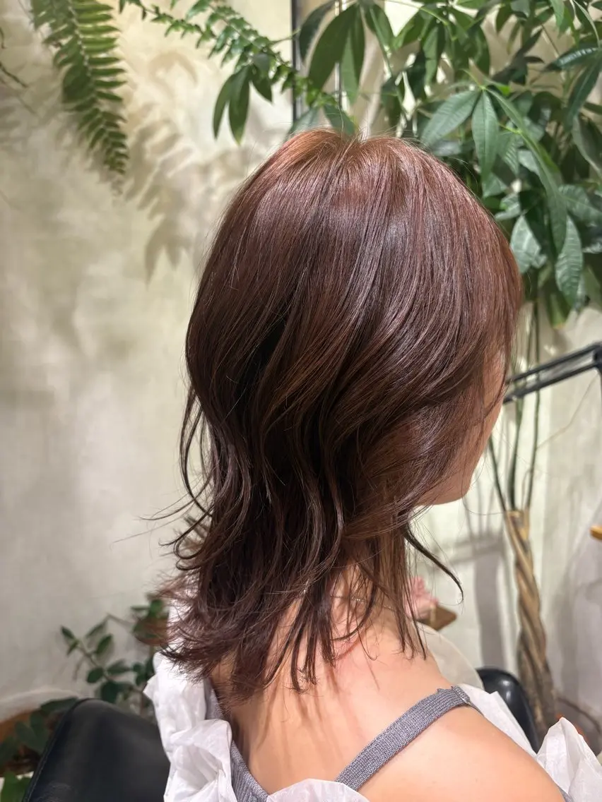 ミディアム 韓国風ヘア レイヤーカット 馬場 彩のヘアスタイル