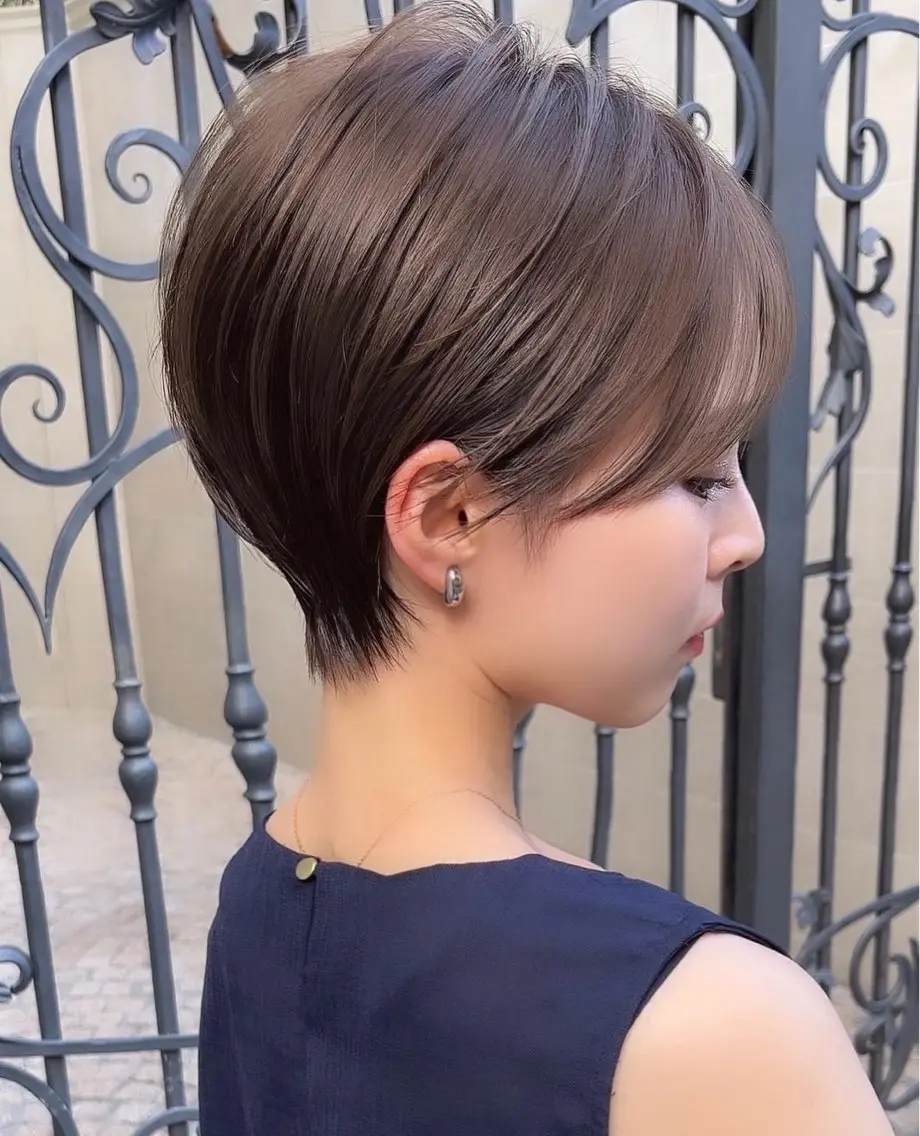 ショート カラー ボブ/レイヤーカット 縮毛矯正/コウキ新宿のヘアスタイル