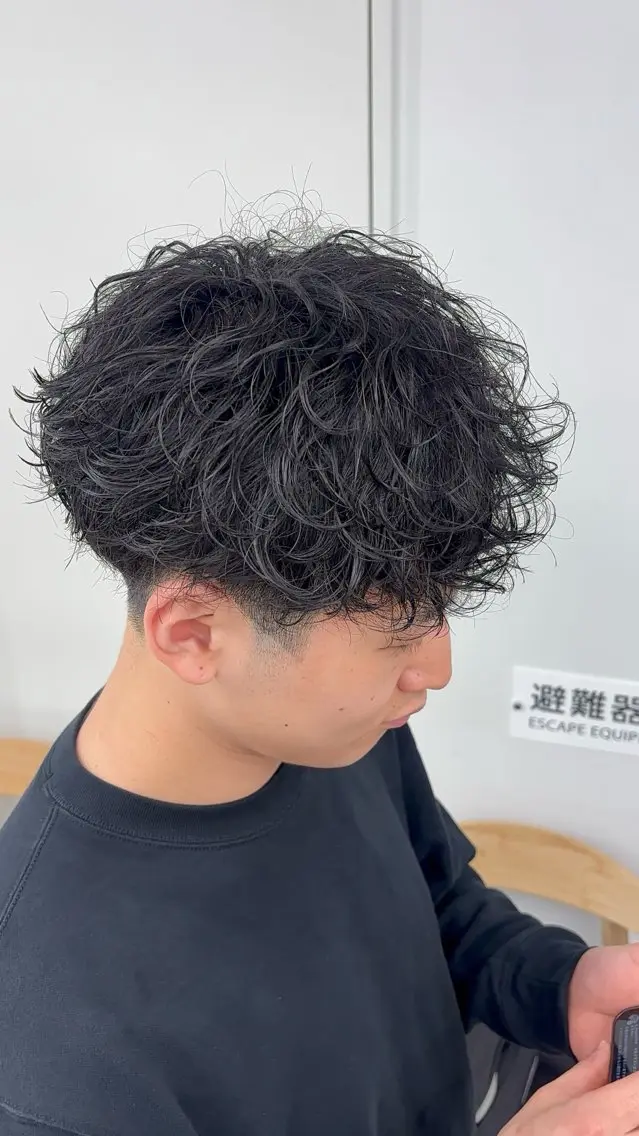 ショート パーマ メンズ カット パーマ 名古屋メンズパーマ /松井生のヘアスタイル