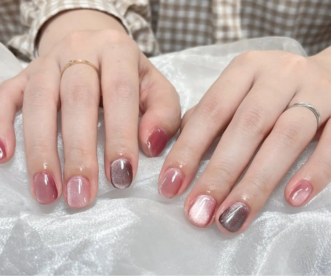 ネイル チークネイル クリアネイル フットネイル ジェルネイル 韓国ネイル candy nail 韓国風ワンホンネイルのネイルデザイン