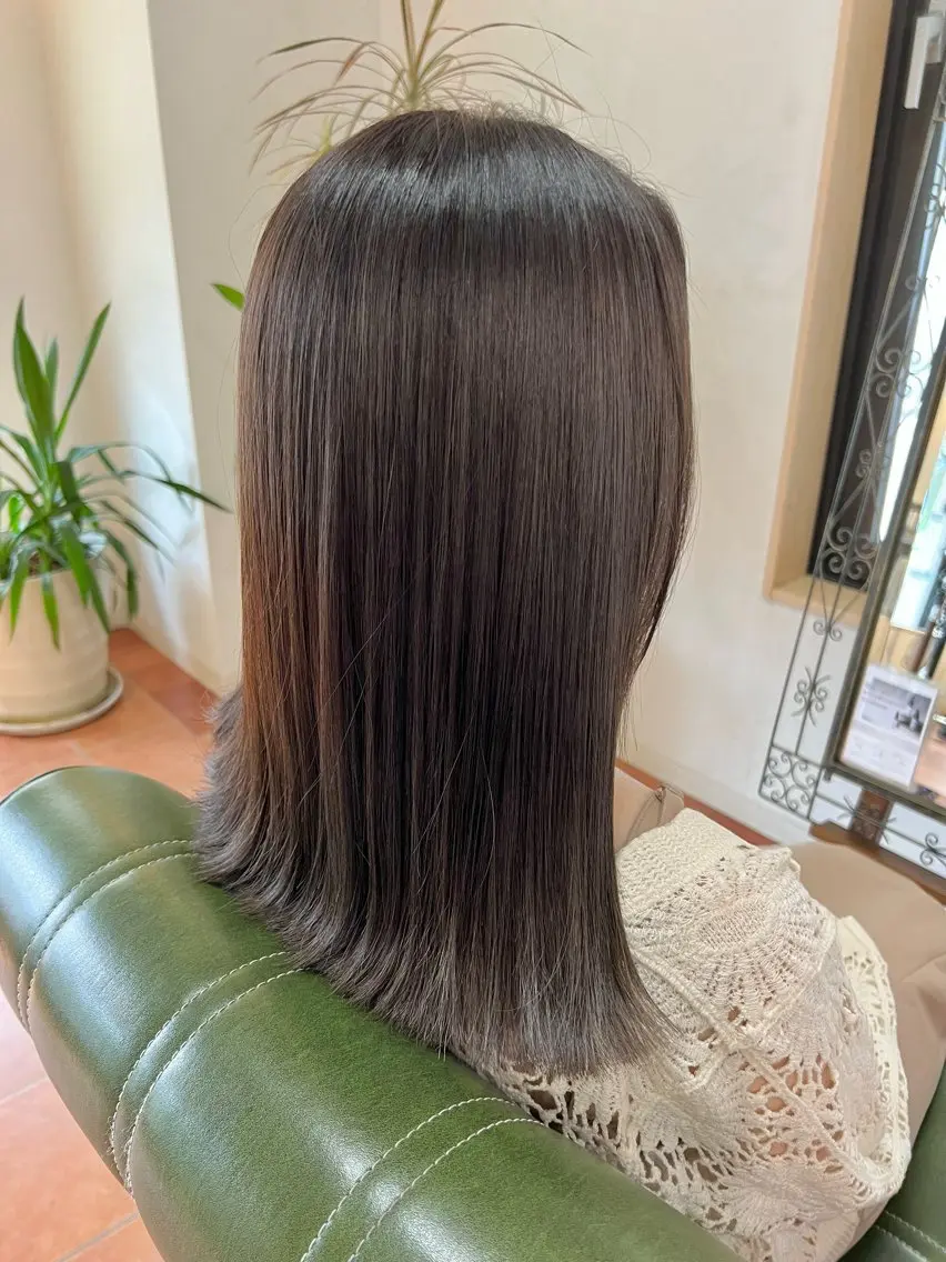 ミディアム カラー カット ヘアカラー トリートメント 石井 佑樹のヘアスタイル