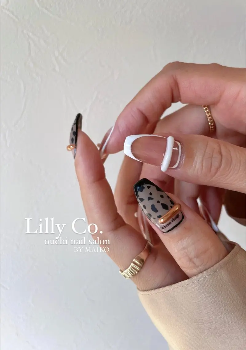 ネイル アニマル柄 ハンドネイル ハンドケア Lilly Co.のネイルデザイン