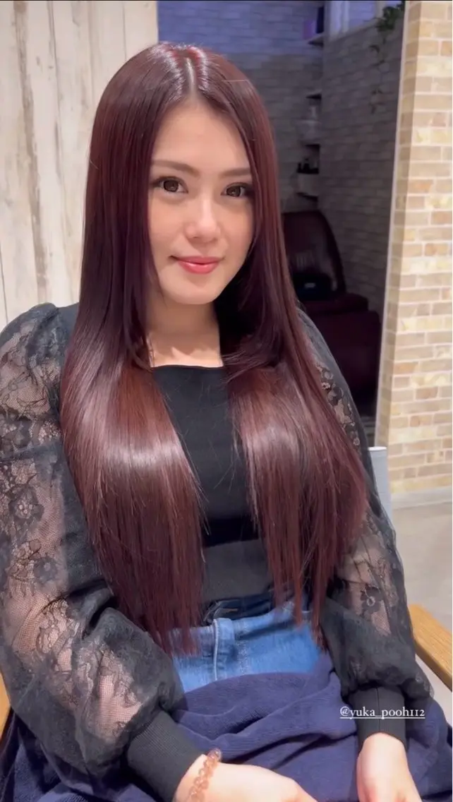 ロング カラー ピンクカラー 仲村 豪太のヘアスタイル