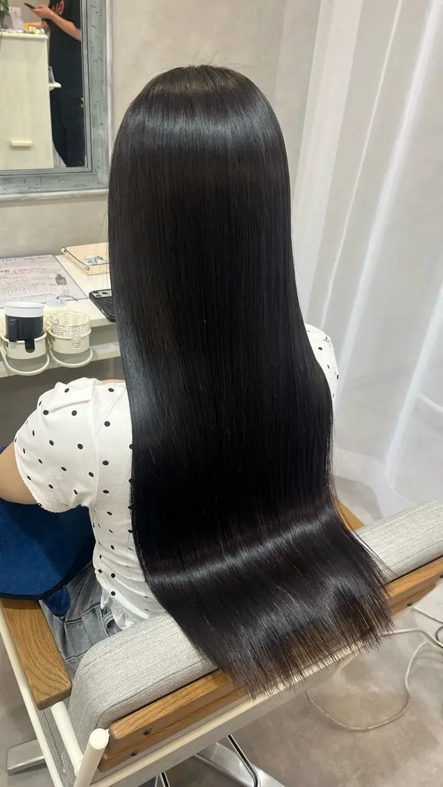 ロング 縮毛矯正 森 愛友のヘアスタイル