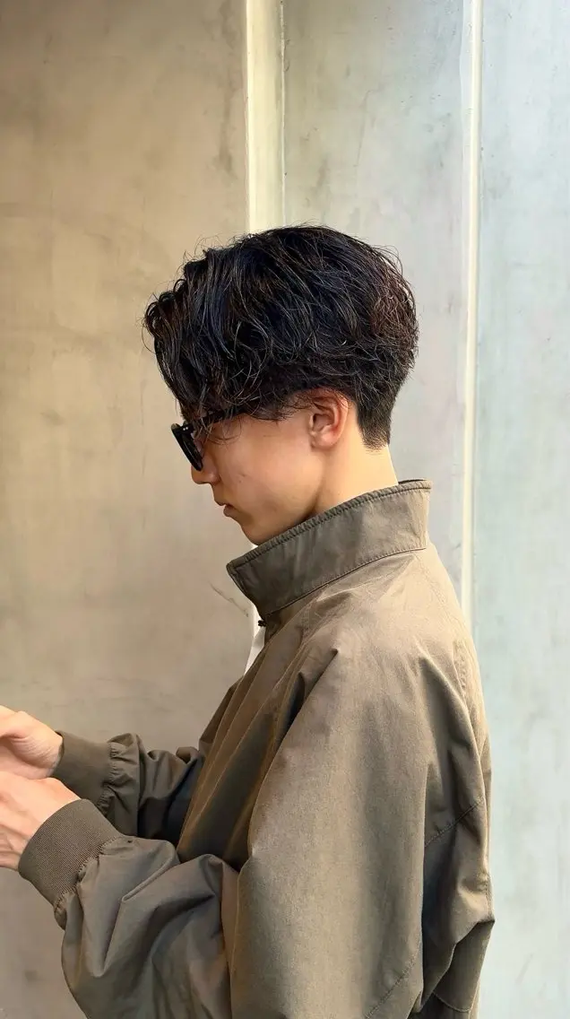 ショート パーマ メンズ カット パーマ 髪質改善/メンズヘア 上野 聖斗🌱‬‪のヘアスタイル