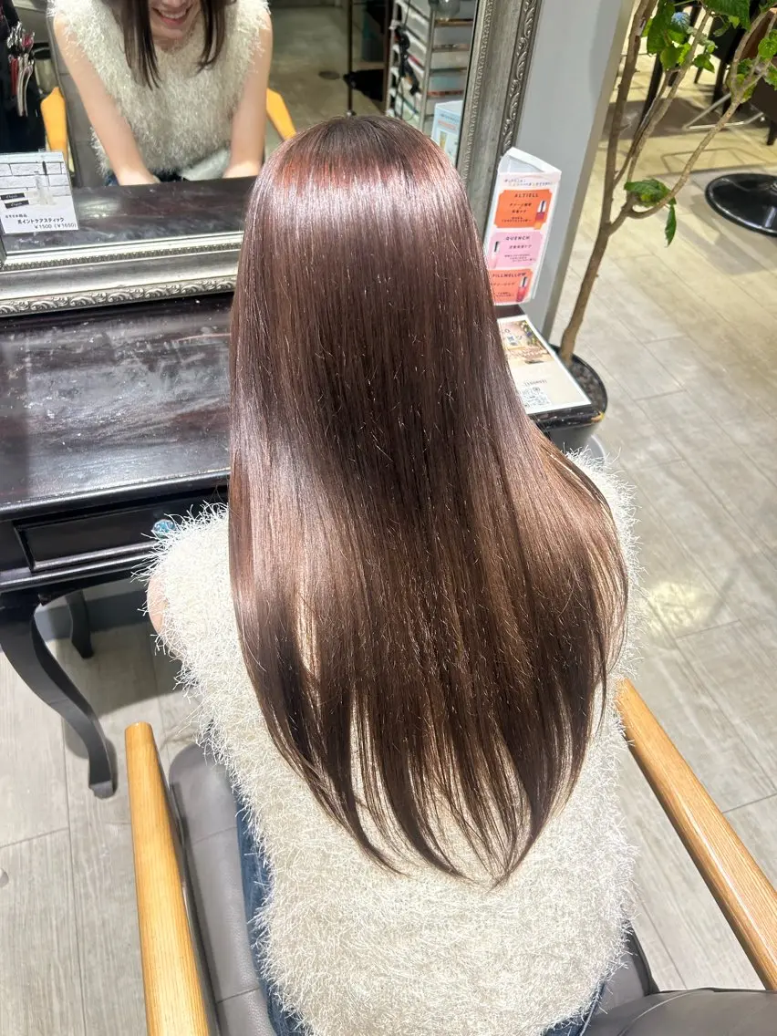 ロング ヘアカラー 縮毛矯正 トリートメント 暖色カラー｜艶髪｜ 🥨AIKA🥨のヘアスタイル