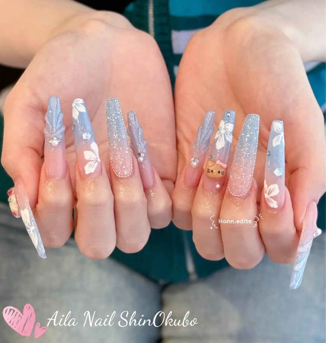 ロング ハンドネイル Aila Nail ShinOkuboのネイルデザイン