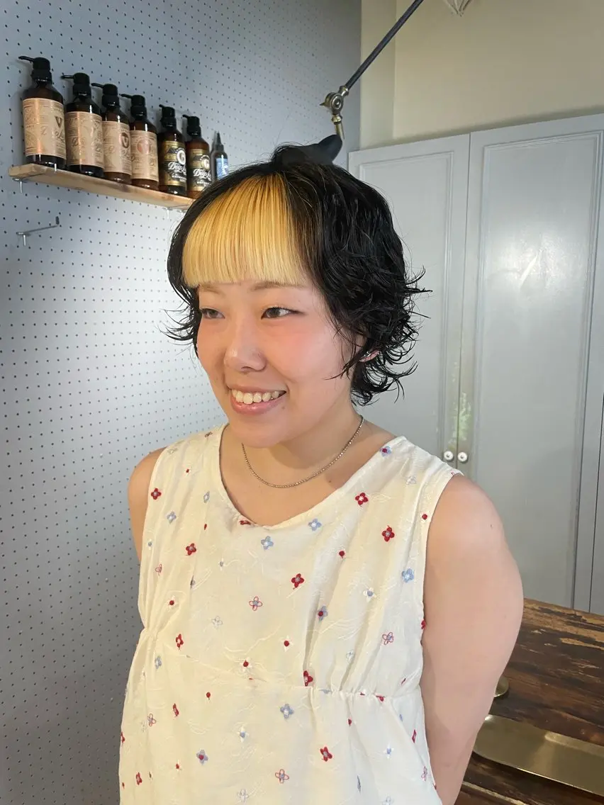 ミディアム パーマ カット パーマ 🤩噂のMr.髪ポジ ティブ®️yu🤩のヘアスタイル