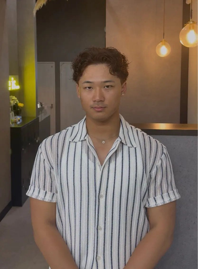 ショート パーマ メンズ カット パーマ 小田桐 蓮のヘアスタイル