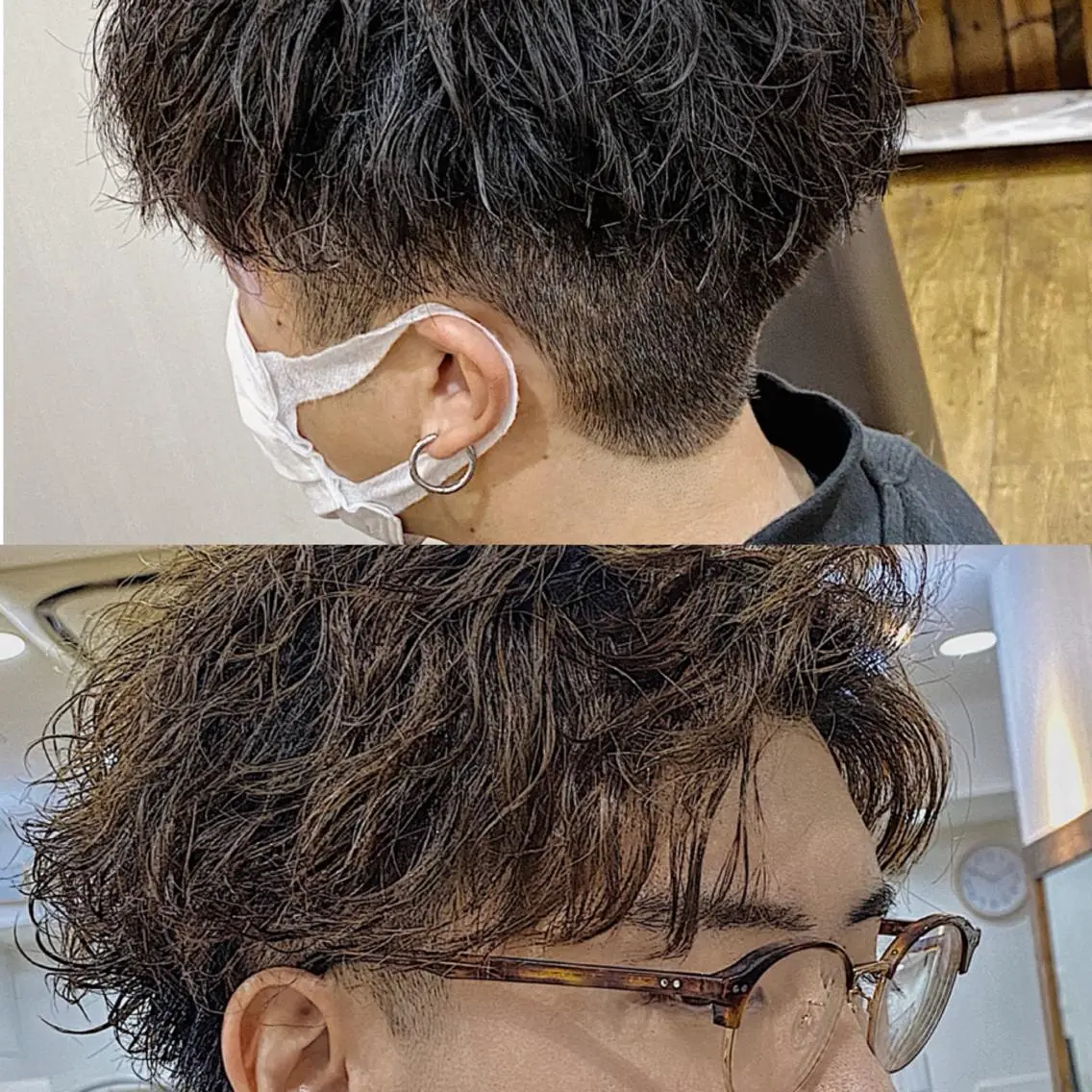 パーマ メンズ 原田 涼矢のヘアスタイル