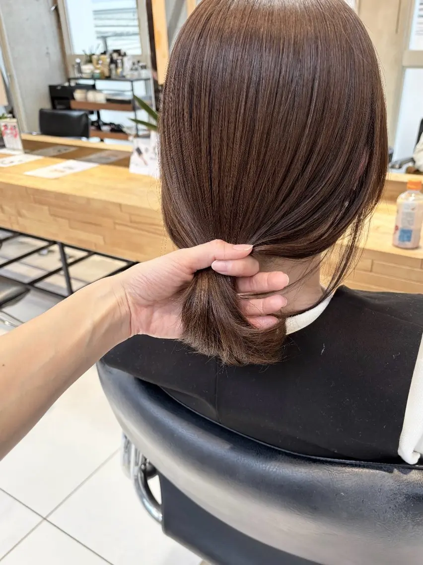 ショート 顔周りカット 似合わせカット 園田あずさ/髪質改善 /透明感カラーのヘアスタイル