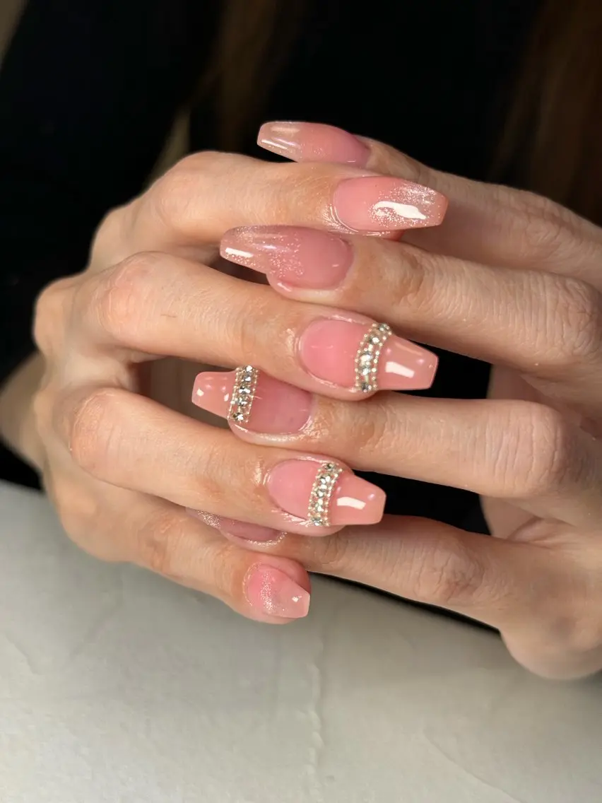ミディアム ハンドネイル Latte Nail 十三のネイルデザイン