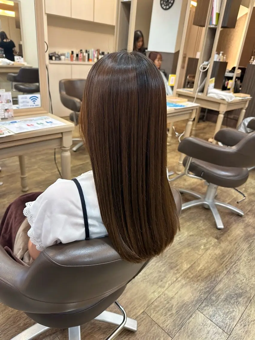 ロング 縮毛矯正 杉田 花乃のヘアスタイル