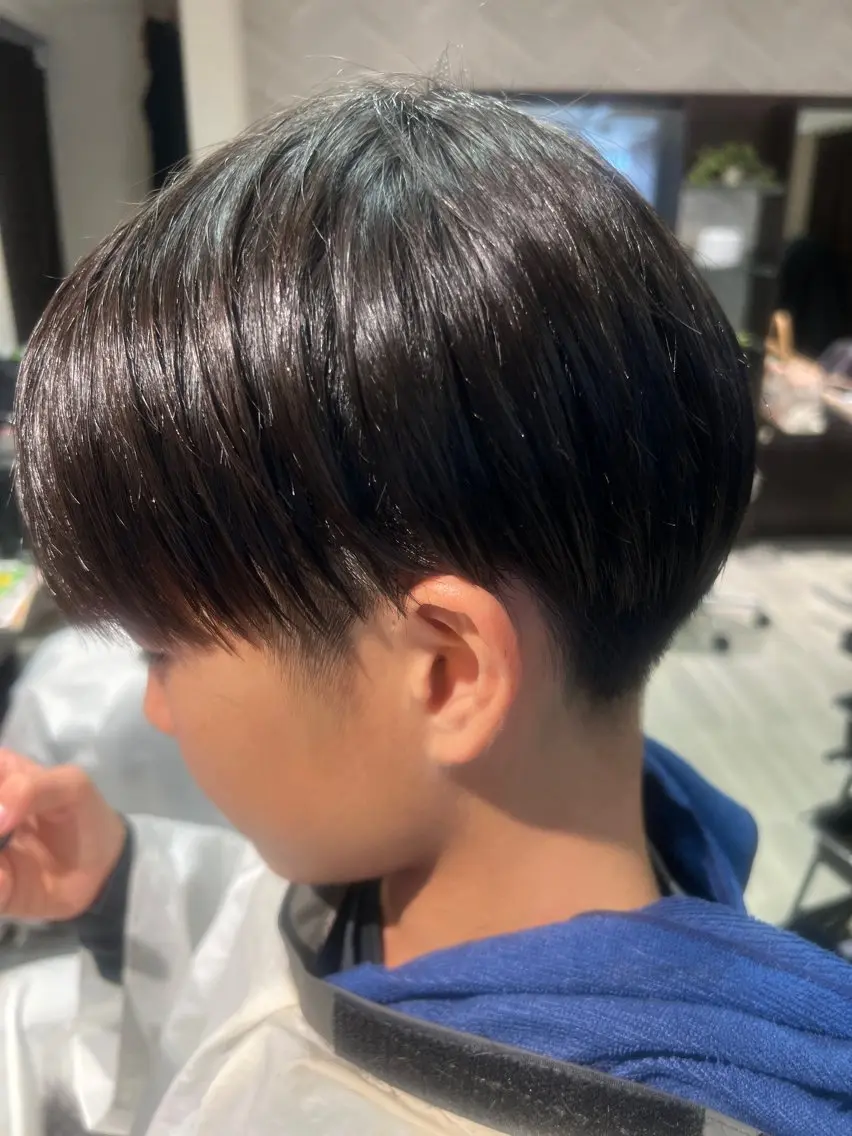 ショート 【南草津】髪質改善 ヘナカラー&縮毛矯正のヘアスタイル
