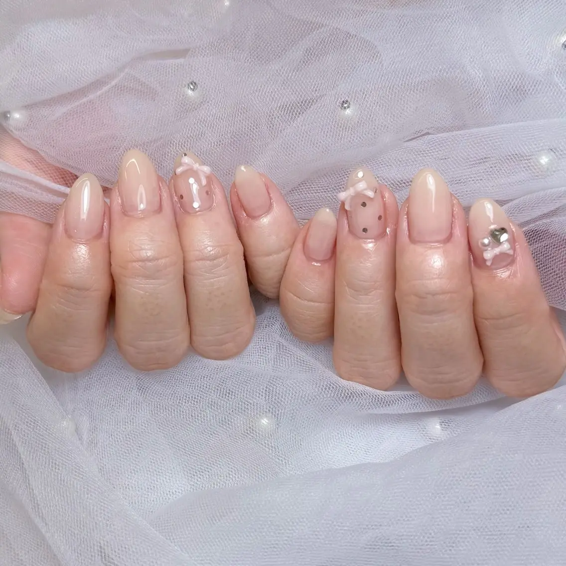 ネイル ハンドネイル mau🩵 堺筋本町nailのネイルデザイン