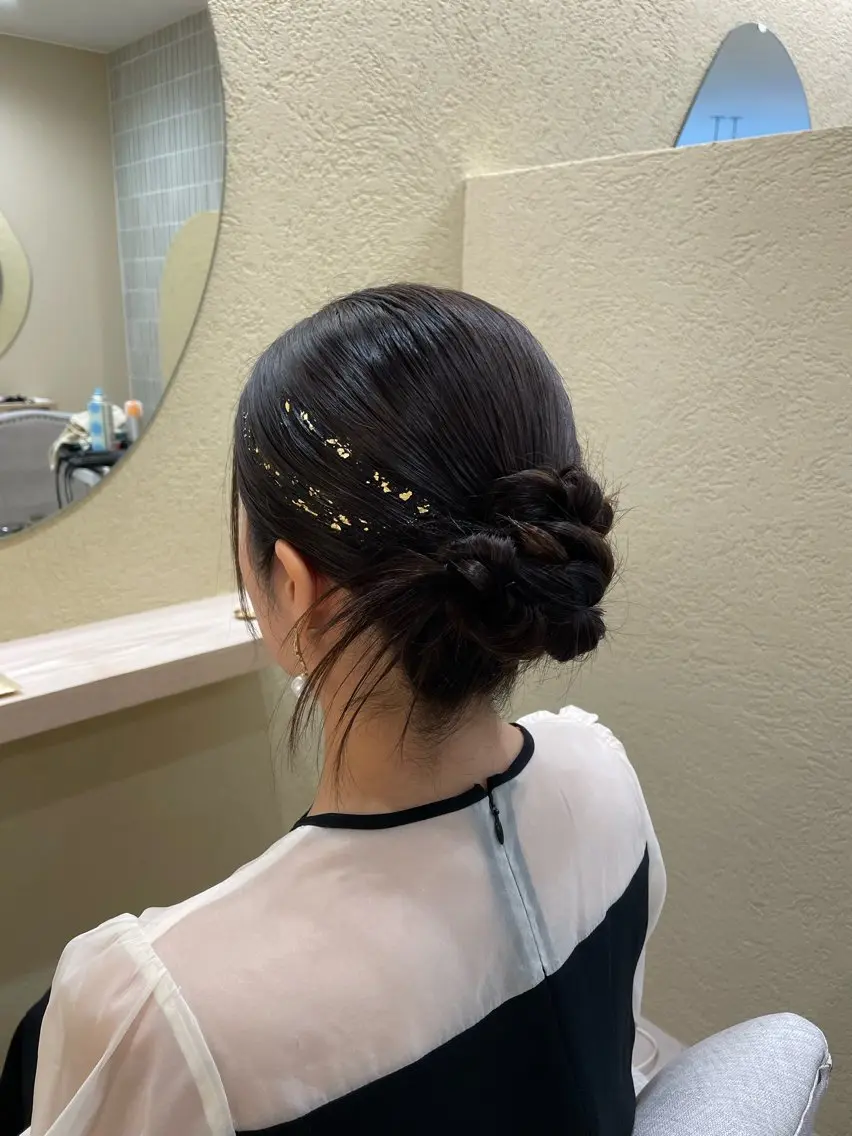 ロング ヘアアレンジ ヘアセット ユ ミのヘアスタイル