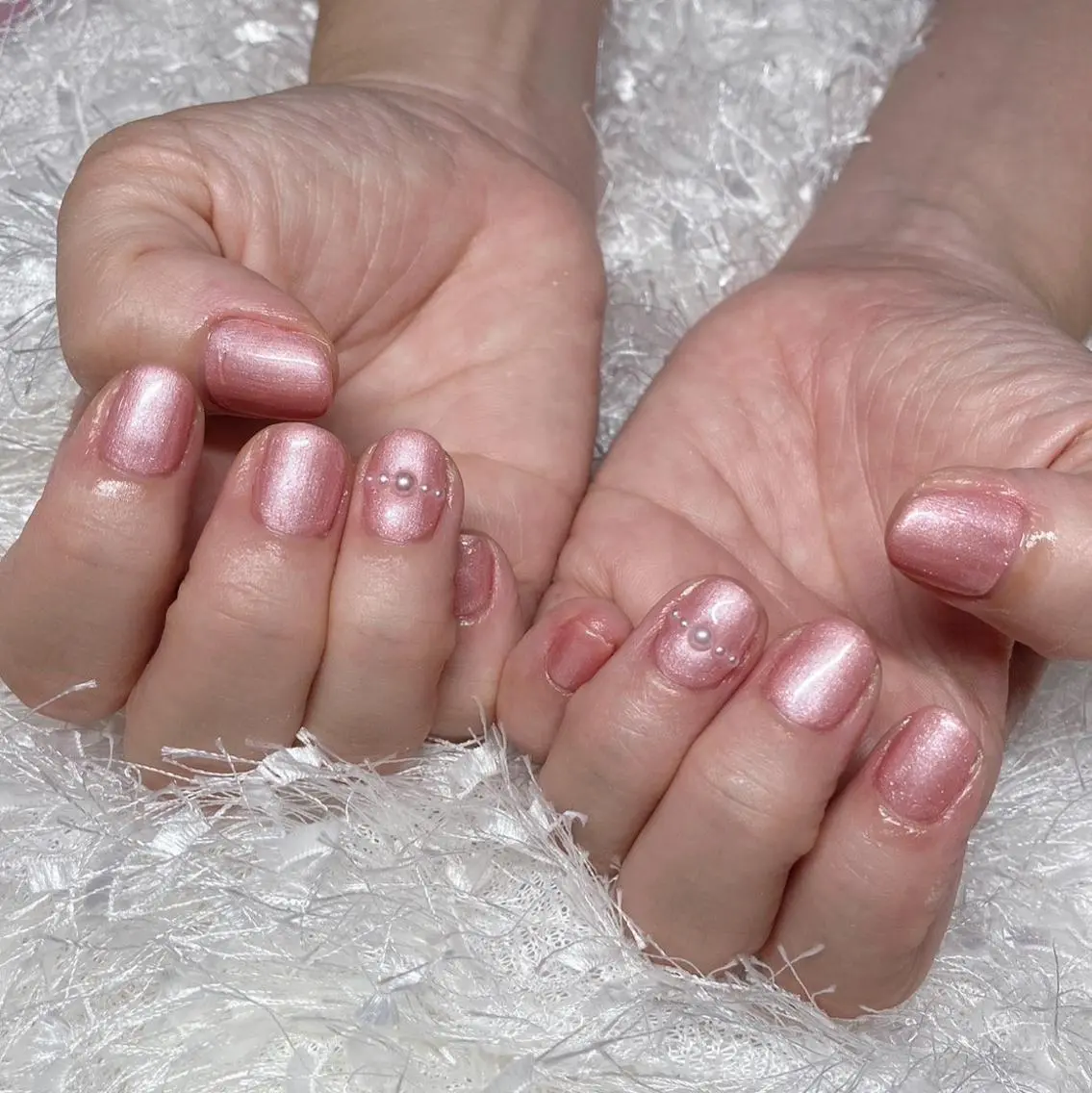 ネイル 長さ出し ジェルネイル グラデーション 韓国ネイル マグネットネイル ハンドネイル Nail&eye Belire 新宿のネイルデザイン