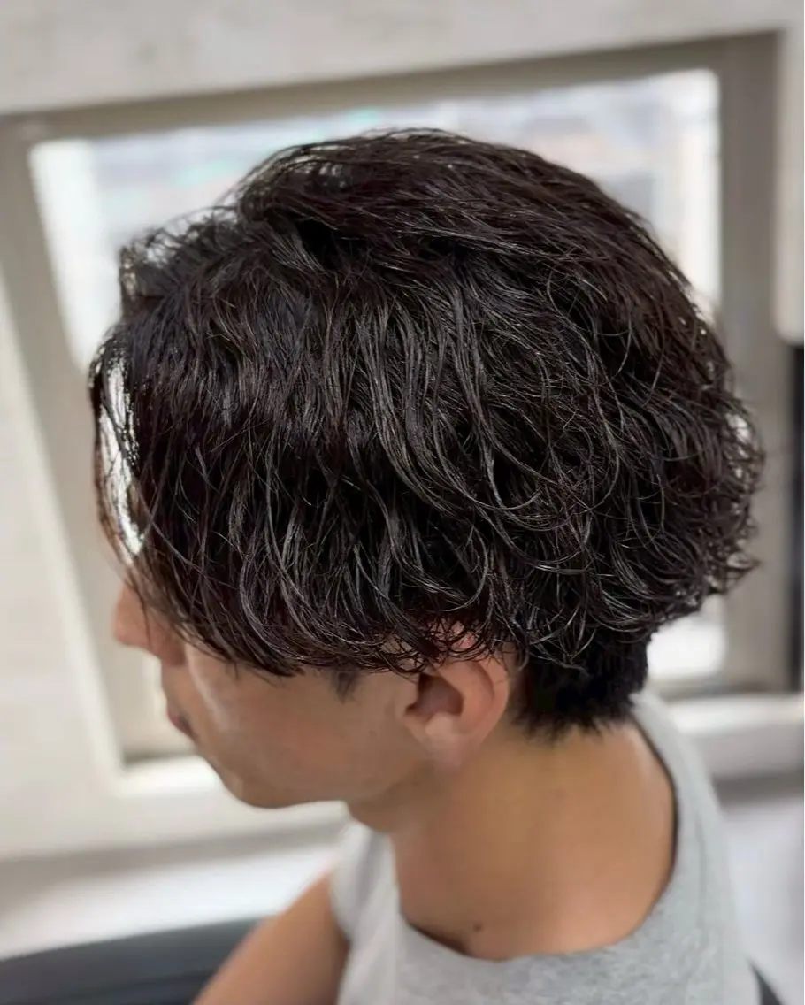 ショート パーマ メンズ カット パーマ 石田 大成のヘアスタイル