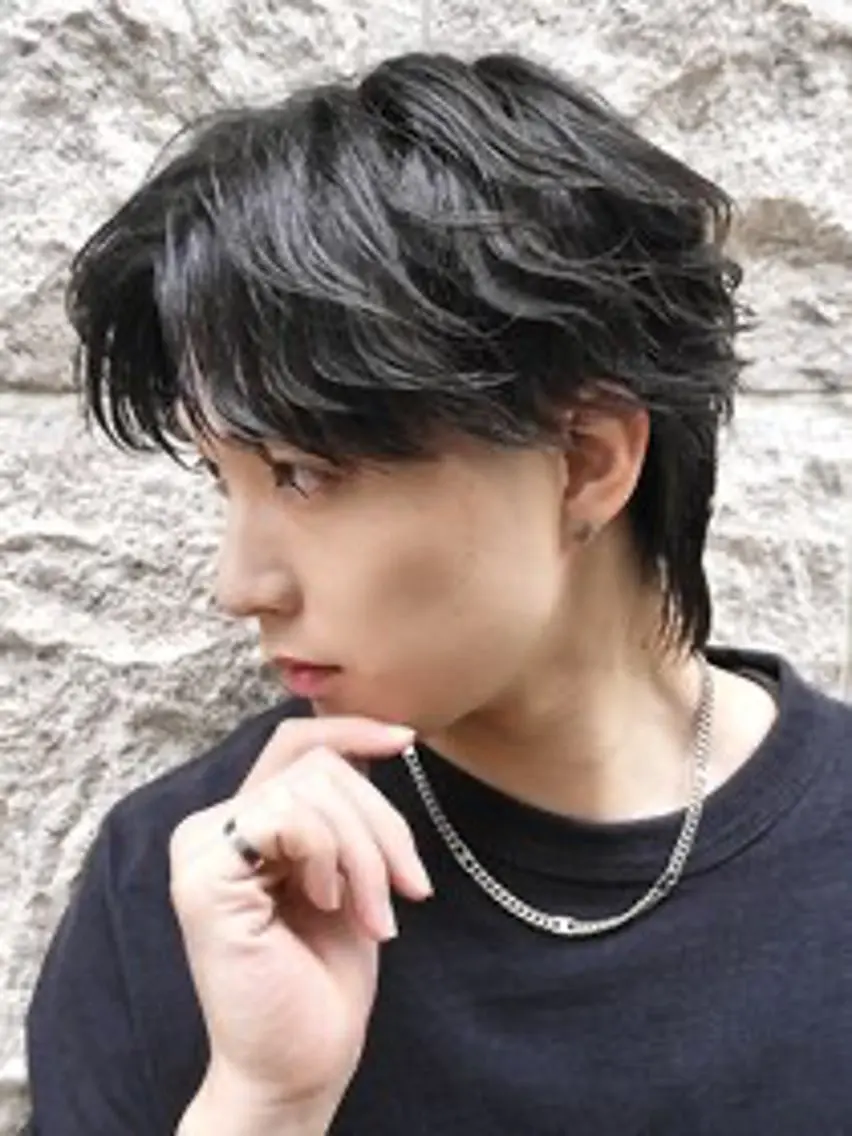パーマ メンズ 日置 結人のヘアスタイル