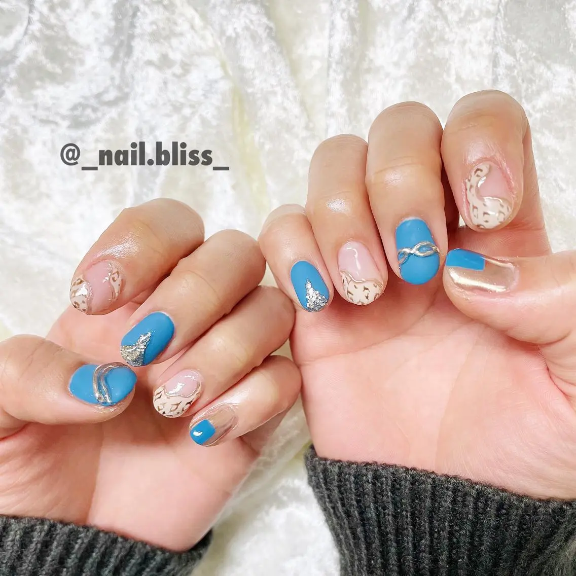 ネイル アニマル柄 マットネイル ハンドネイル NAIL BLISSのネイルデザイン