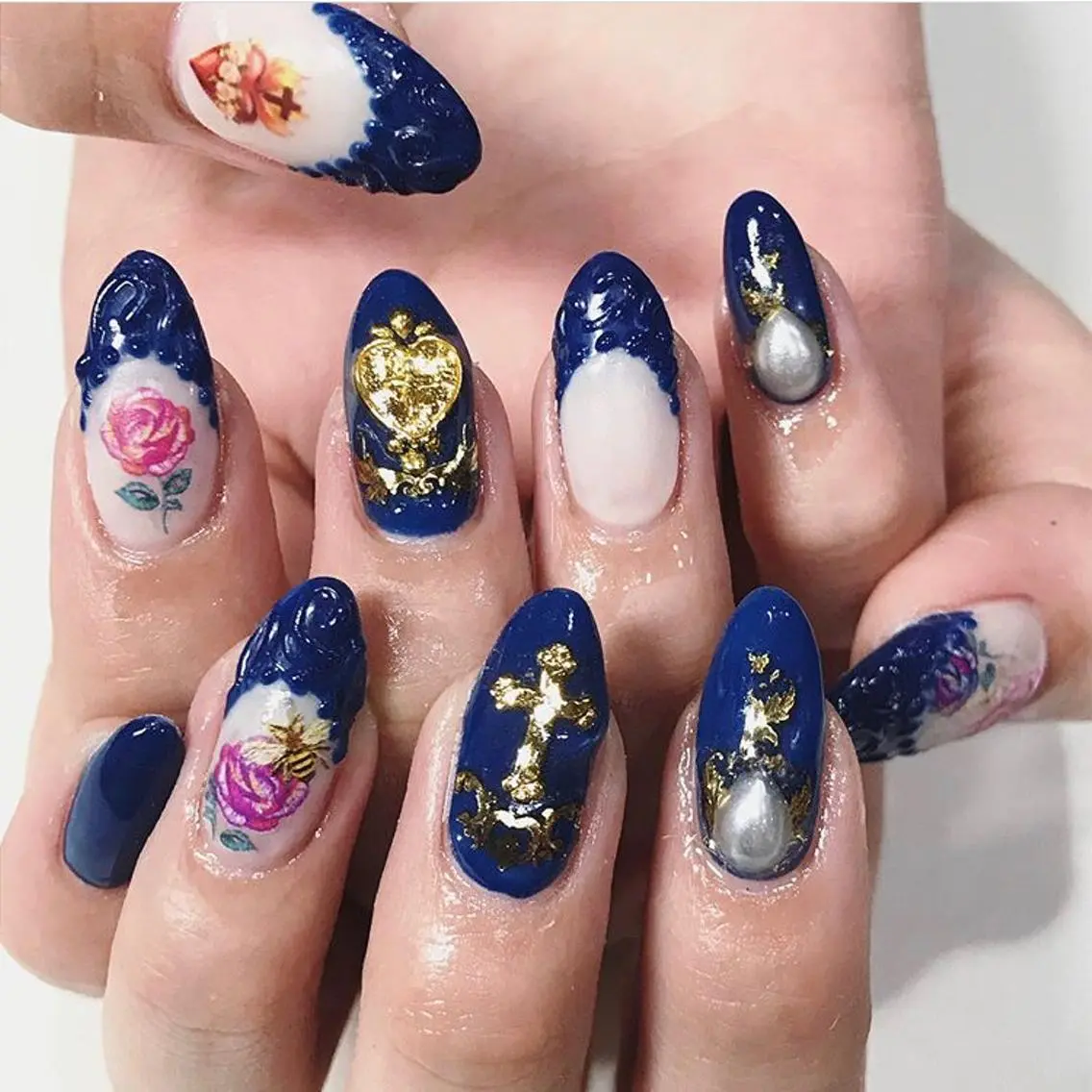 ネイル 渋谷 チップ長さ出し アプレgel-xのネイルデザイン