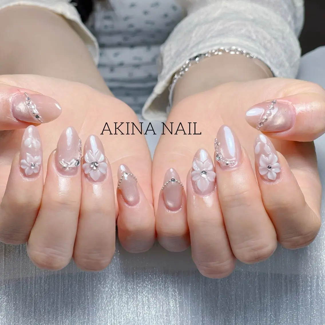 セミロング ハンドネイル Akina Nail 亀戸のネイルデザイン