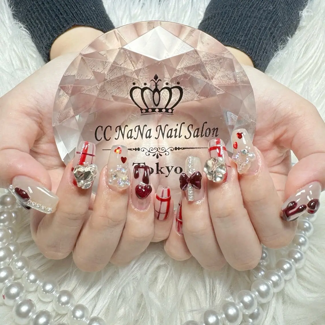 ネイル チークネイル フラッシュネイル ハート キラキラネイル 韓国ネイル ハンドネイル 💎CC・NaNa 韓国風ネイル🌙Cのネイルデザイン