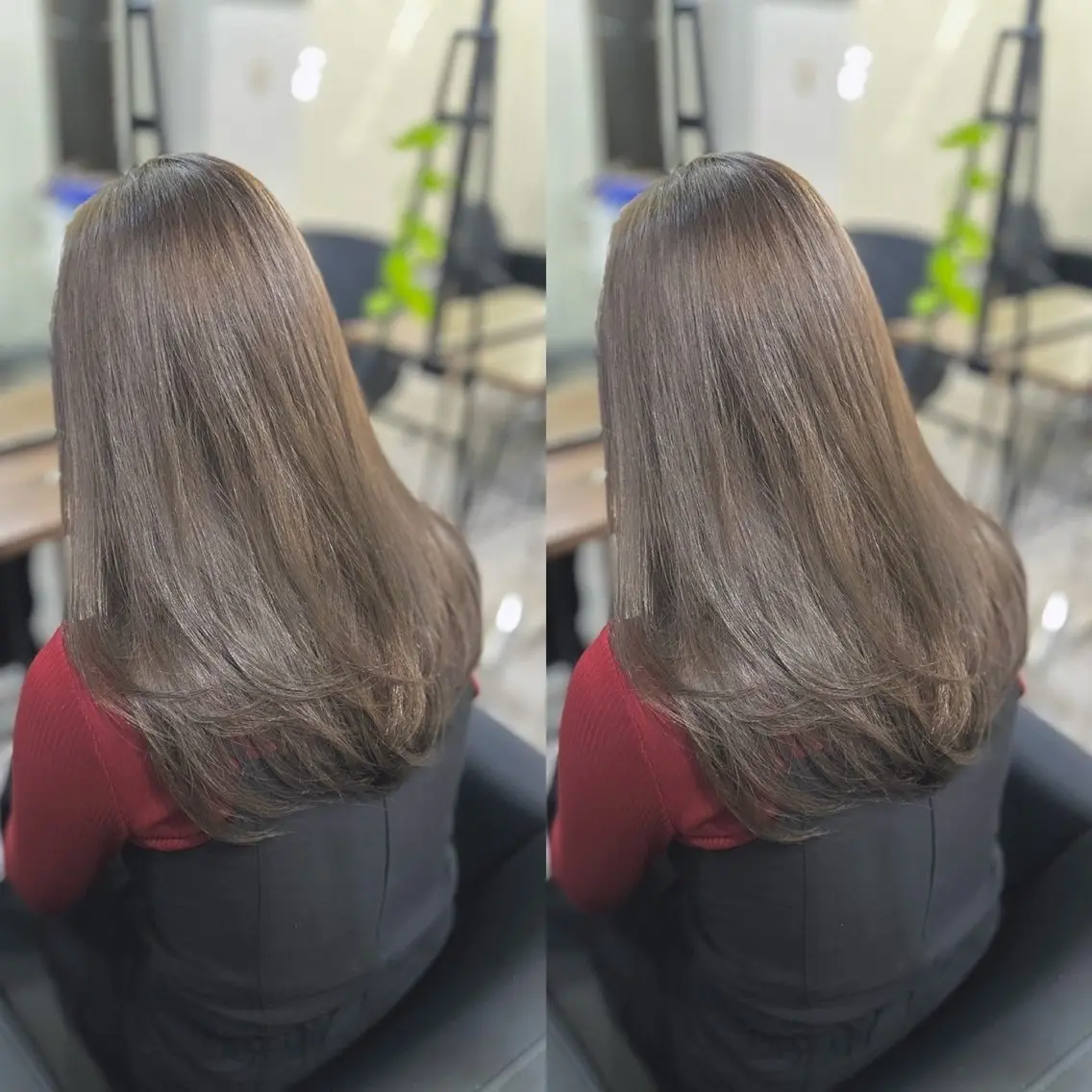ミディアム カラー ブリーチ ダブルカラー インナーカラー ボブ 顔周りカット カット ヘアカラー トリートメント 髪質改善/カラー特化 なぎのヘアスタイル
