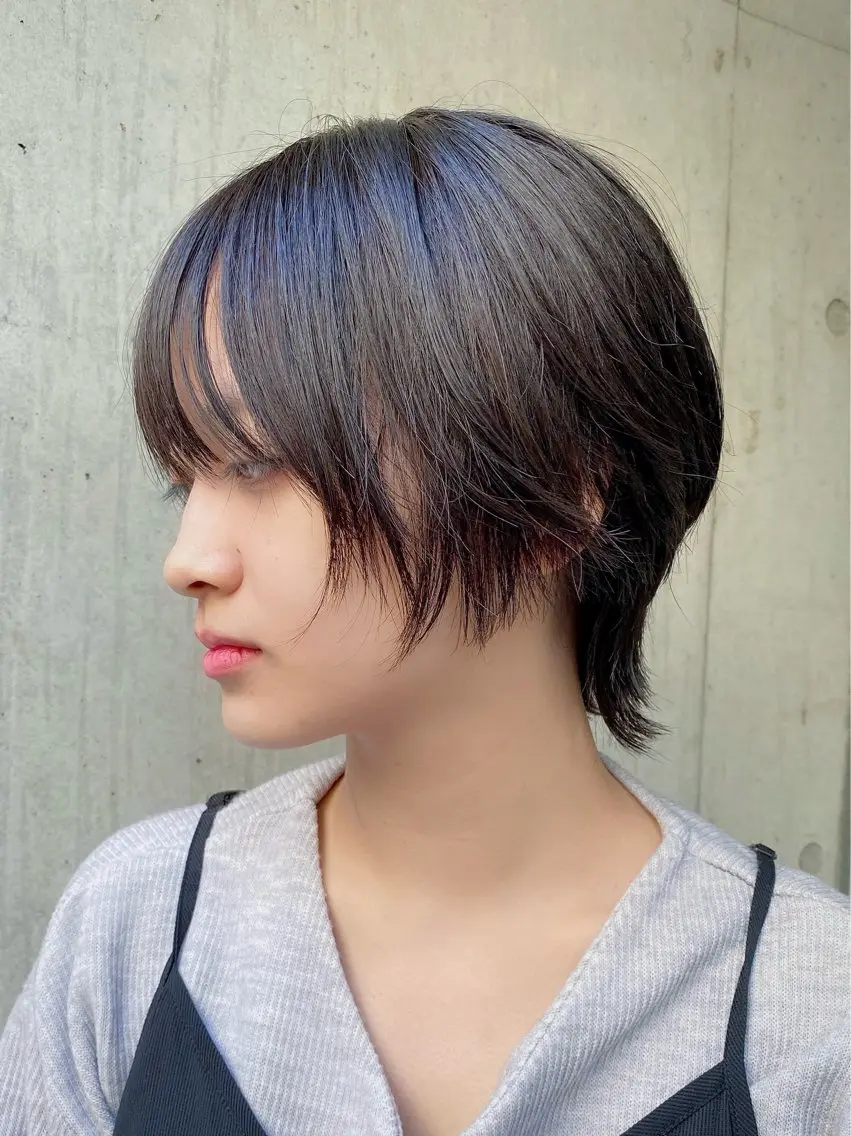 ショート カラー カット ヘアカラー トリートメント 似合わせレイヤー/ ケアパーマ/高倉のヘアスタイル