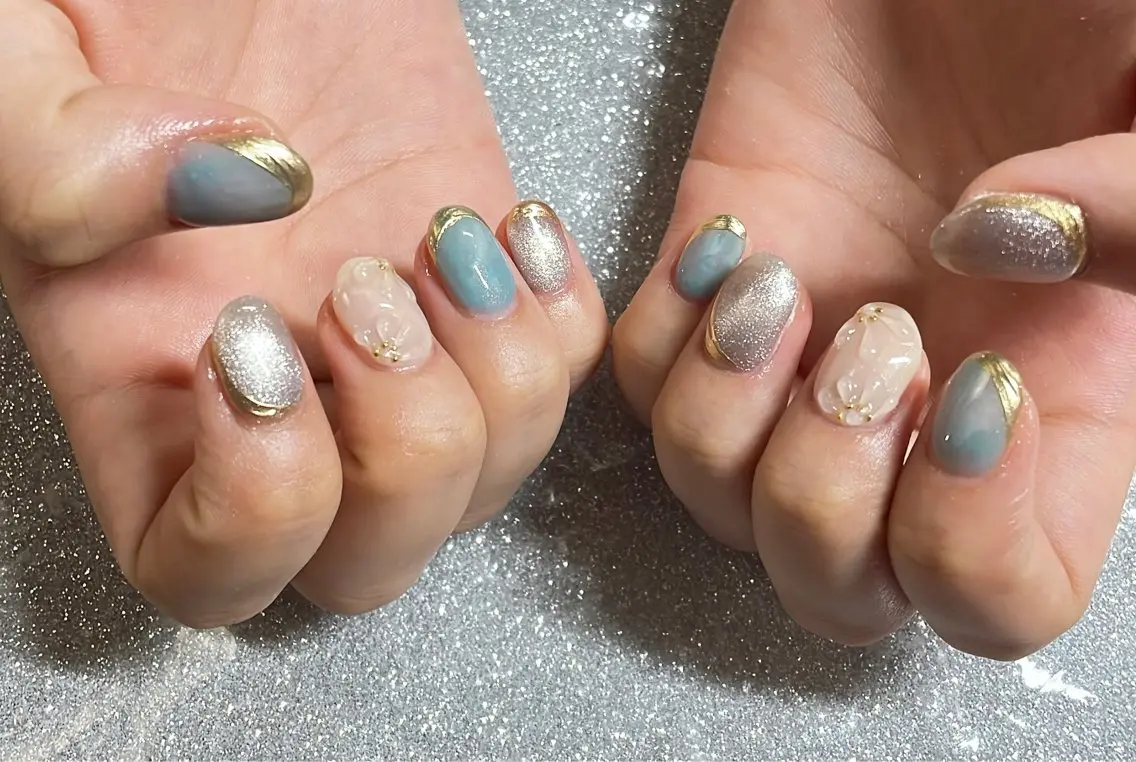 ネイル ハンドネイル VIERU 🌈🎀💖のネイルデザイン