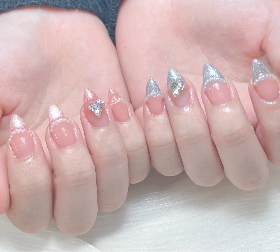 ネイル candy nail 韓国風ワンホンネイルのネイルデザイン