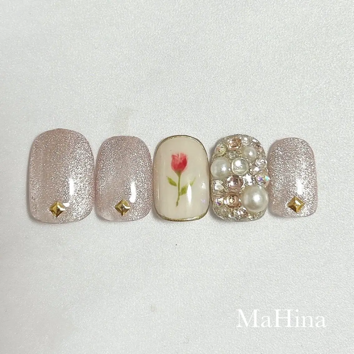 ネイル ジェルネイル マグネットネイル ハンドネイル Le Vernis MaHina・まひなのネイルデザイン