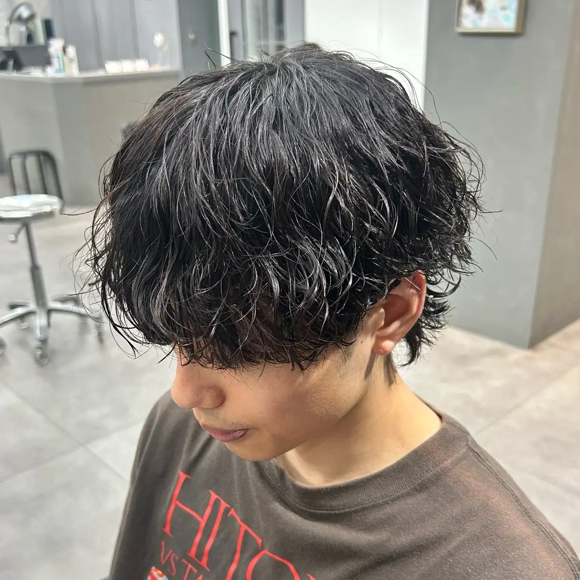 【2回目以降も使える🎊】メンズカット+波巻きパーマ🌱(波巻きパーマ/波巻きスパイラル/メンズパーマ/メンズカット)の写真