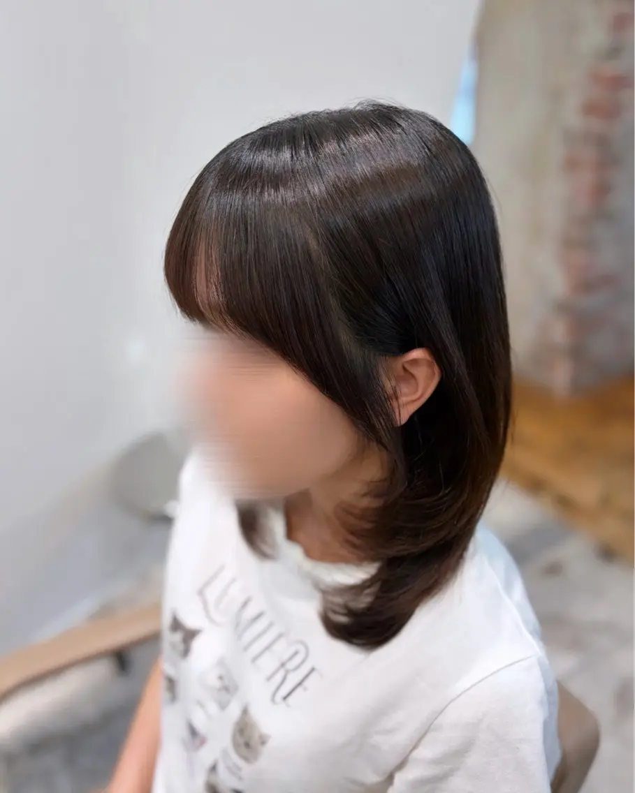 ミディアム 顔周りカット はるな /レイヤーカットのヘアスタイル