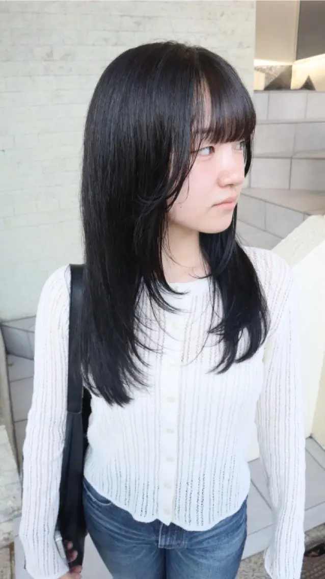 ミディアム カット ヘアカラー トリートメント レイヤー/ボブ/ 透明感カラー/ニワのヘアスタイル