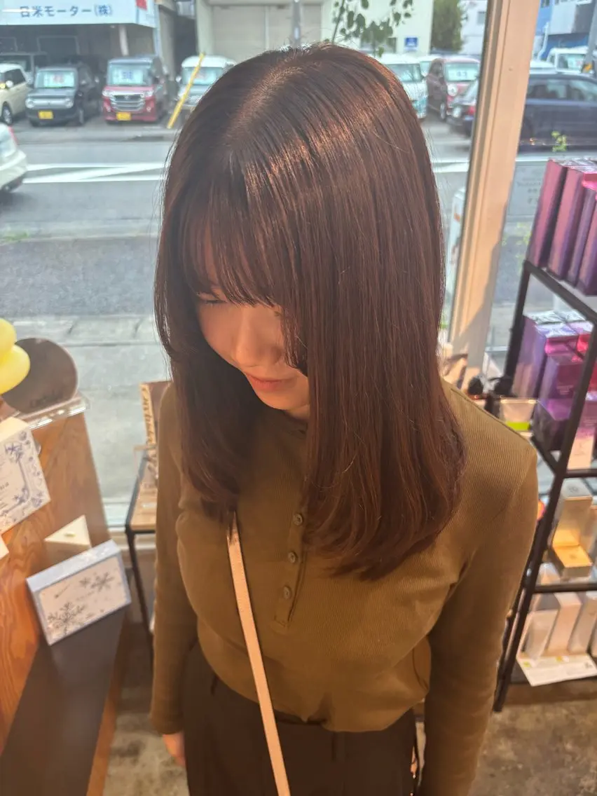 ロング カット ヘアカラー のどか 縮毛矯正/ショートのヘアスタイル