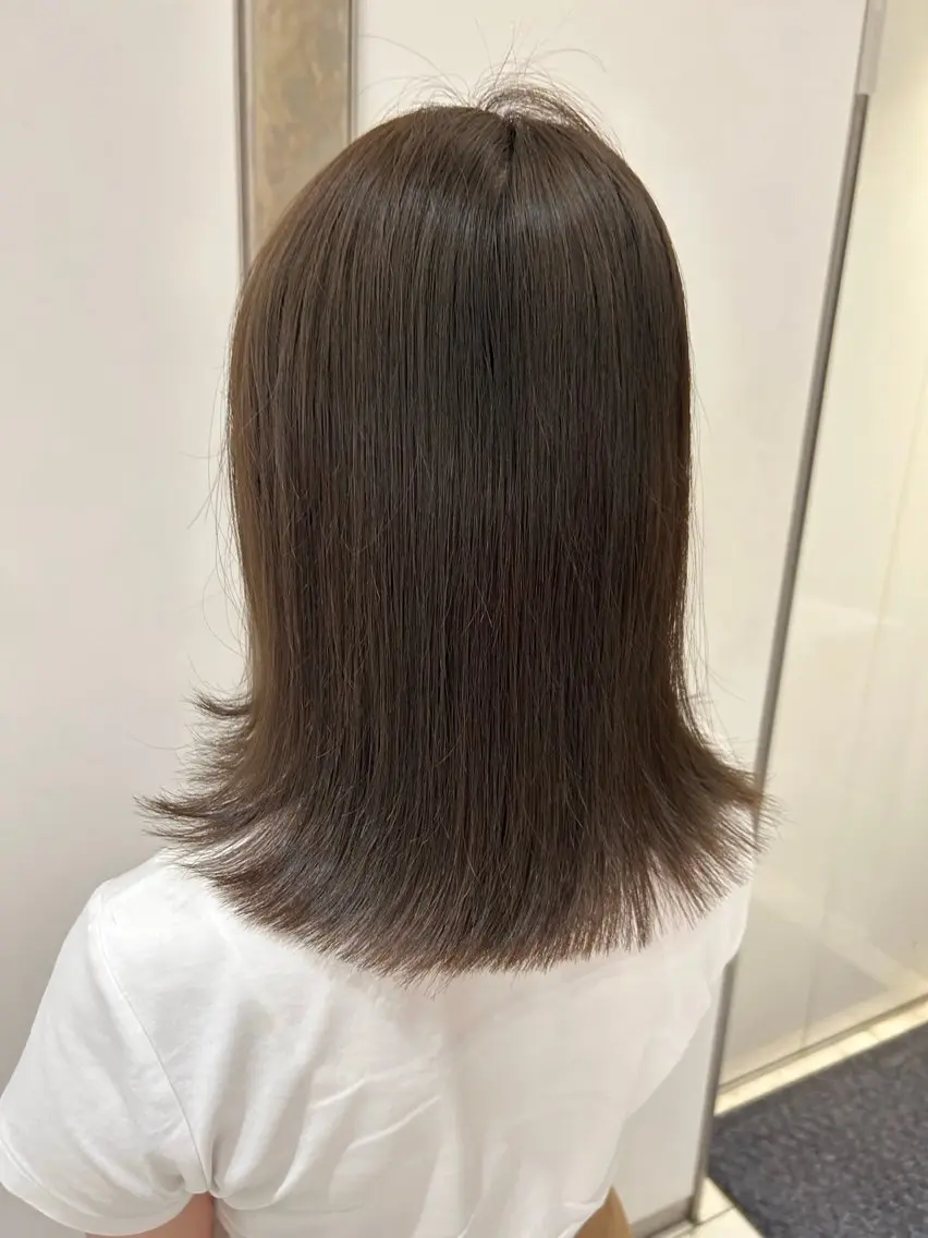 ミディアム カラー ヘアカラー 韓国っぽ水光肌カラー マンツーマン🫧なおのヘアスタイル