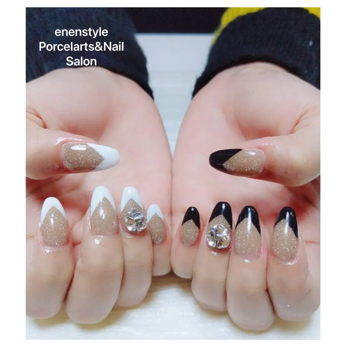 ミディアム ネイル ハンドネイル 🐾enen style 🐾のネイルデザイン